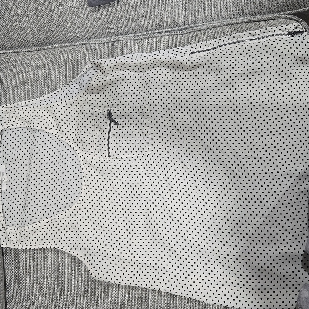 Maurices Black and White Polka Dot Blouse